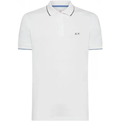 Slim Kragen Polo Shirt Weiß Sun68 - Sun68 - Modalova