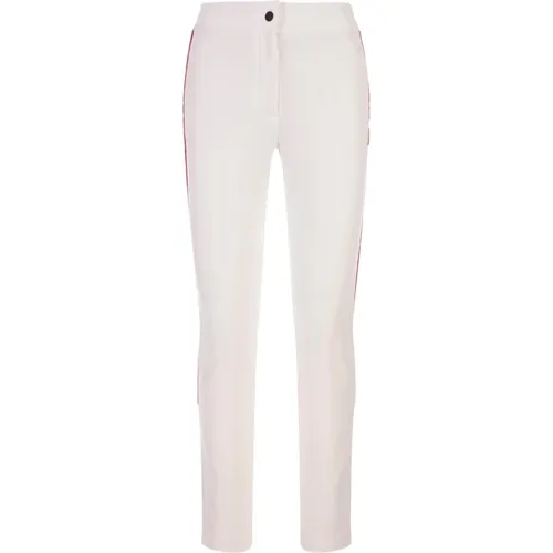 Slim Fit Trousers with Tricolor Side Bands , female, Sizes: XS - Moncler - Modalova
