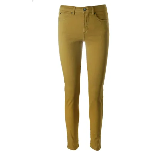 Slim Fit Wintergelbe Hose , Damen, Größe: L - C.Ro - Modalova