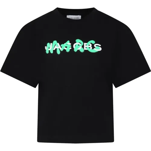 Schwarzes T-Shirt mit Graffiti-Logo - Marc Jacobs - Modalova