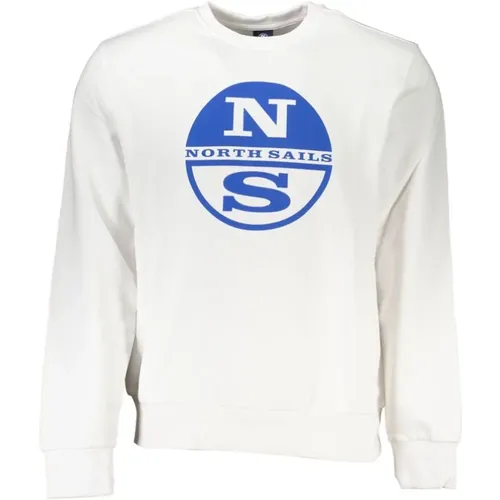 Weißer Baumwollpullover mit Logodruck - North Sails - Modalova