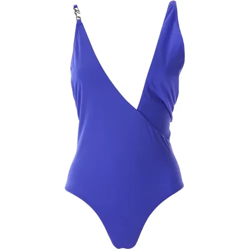 Asymmetric Swimsuit , female, Sizes: L - Karl Lagerfeld - Modalova