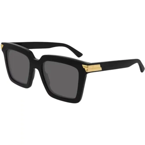 Elegante schwarze rechteckige Brille - Bottega Veneta - Modalova