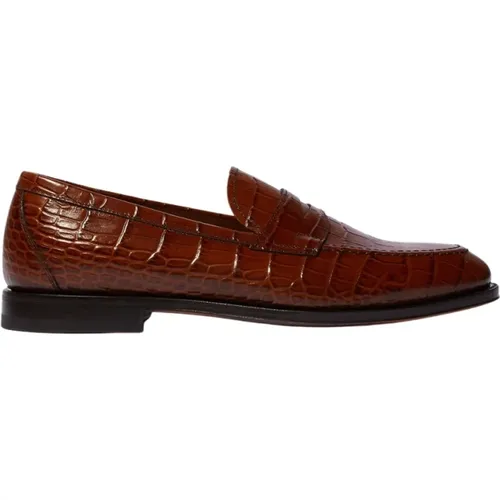 Stefano Kroko-Loafers , Herren, Größe: 46 EU - Scarosso - Modalova