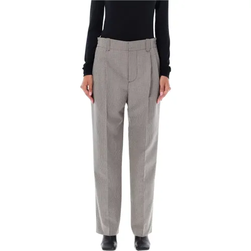 CheckStraight Trousers , female, Sizes: S - Marni - Modalova