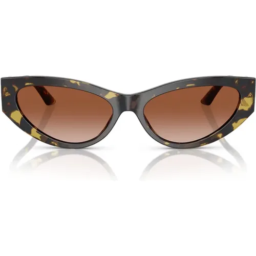 Cat-Eye Sunglasses Gradient Havana , female, Sizes: 56 MM - Versace - Modalova