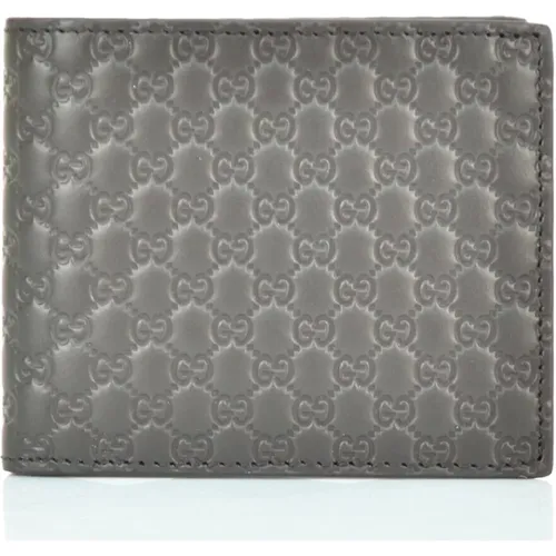Leather Bifold Wallet Horizontal Model , male, Sizes: ONE SIZE - Gucci - Modalova