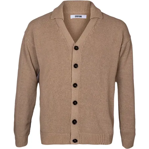 Cotton Knit Pannocchia Jacket , male, Sizes: S - Mauro Grifoni - Modalova