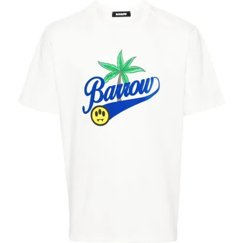 Bedruckte Crewneck T-Shirts und Polos , Herren, Größe: XL - Barrow - Modalova