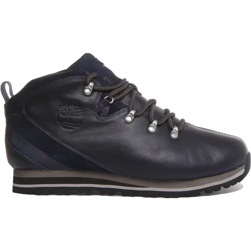Navy Mid Hiker Boot Adventure Style , male, Sizes: 7 1/2 UK - Timberland - Modalova