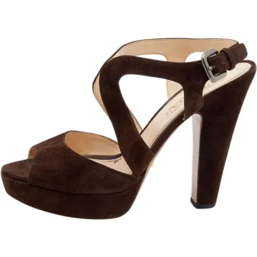 Pre-owned Suede sandals , female, Sizes: 6 UK - Prada Vintage - Modalova