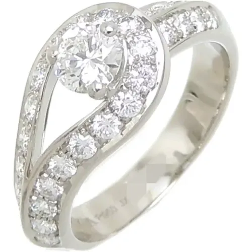 Platinum Couture Solitaire Diamond Ring , female, Sizes: ONE SIZE - Van Cleef & Arpels Pre-owned - Modalova
