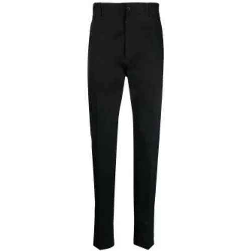 Schwarze Hochtaillierte Maßgeschneiderte Hose , Herren, Größe: XL - Dolce & Gabbana - Modalova