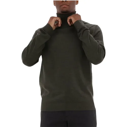 Merino Coolmax Strick Rollkragen Pullover , Herren, Größe: S - Selected Homme - Modalova