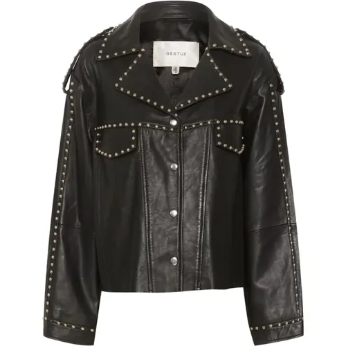 JaggarGZ leather jacket , female, Sizes: M, XS - Gestuz - Modalova