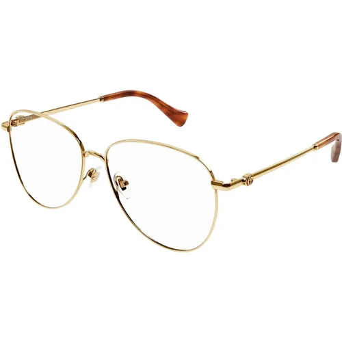 Gold Havana/Ltransparent To Violet Sonnenbrillen , Damen, Größe: 60 MM - Gucci - Modalova