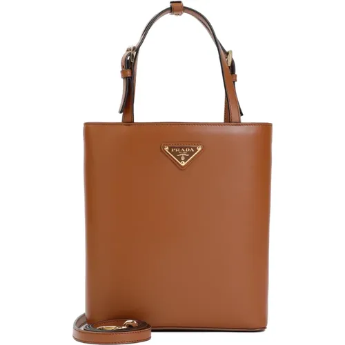 Leather Tote Handbag , female, Sizes: ONE SIZE - Prada - Modalova