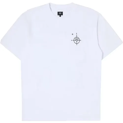 Weiße Baumwoll-Jersey Oversized T-Shirt , Herren, Größe: S - Edwin - Modalova