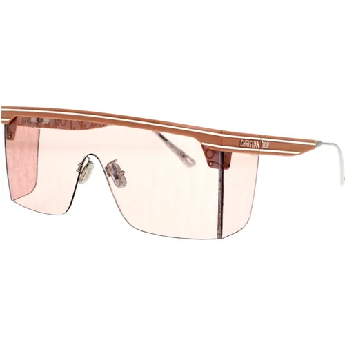Sportliche Rechteckige Sonnenbrille mit Verspiegelten Silbernen Gläsern - Dior - Modalova