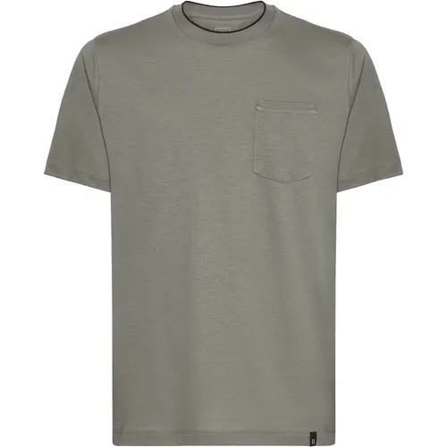 T-Shirt aus Baumwolle und Tencel-Jersey , Herren, Größe: M - Boggi Milano - Modalova