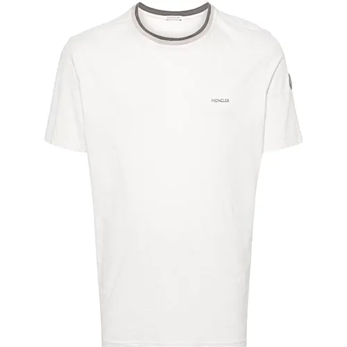 Lässiges Baumwoll T-Shirt , Herren, Größe: L - Moncler - Modalova