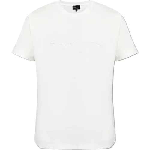 T-Shirt mit Logo , Herren, Größe: XL - Giorgio Armani - Modalova