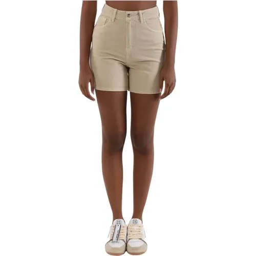 Denim Bermuda Shorts with Zipper Closure , female, Sizes: W27, W26 - Hinnominate - Modalova