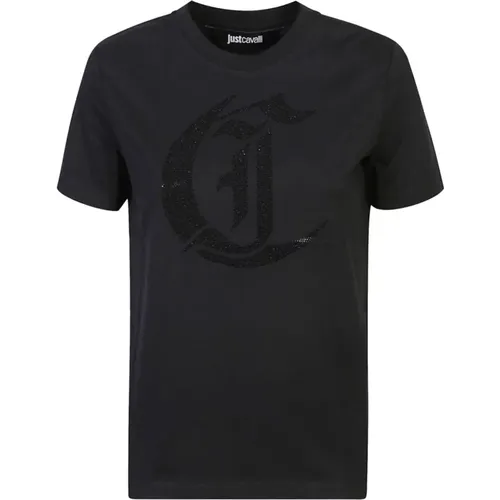 Schwarze T-Shirts & Polos für Frauen , Damen, Größe: 2XS - Just Cavalli - Modalova