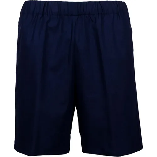 Men's Bermuda Shorts in Pure Virgin Wool , male, Sizes: L, M, S, XL - Mauro Grifoni - Modalova