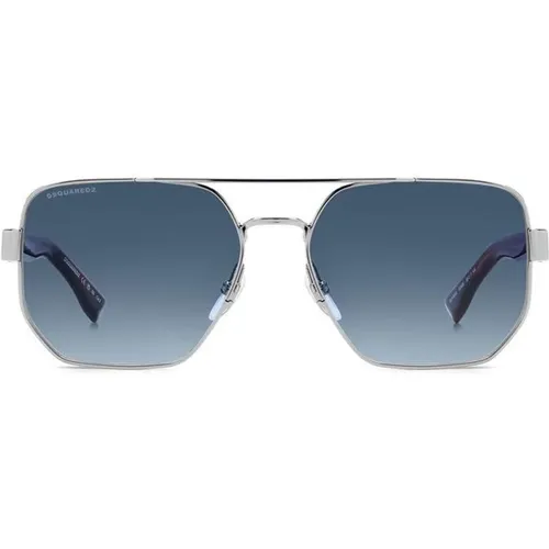 Metal Front Sunglasses with Geometric Shape and Logo Spoiler , male, Sizes: 58 MM - Dsquared2 - Modalova