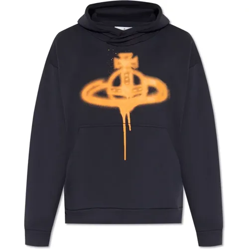 Hoodie mit Logo-Druck , Herren, Größe: 2XL - Vivienne Westwood - Modalova