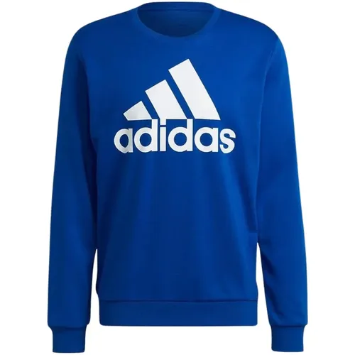 Blauer Sweatshirt T-Shirt , Herren, Größe: 2XL - Adidas - Modalova