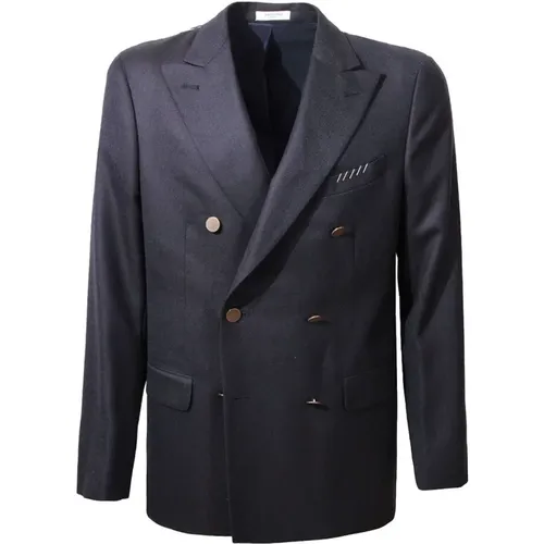 Wool Peak Lapel Jacket , male, Sizes: XL, L, M, 3XL, 2XL - Boglioli - Modalova