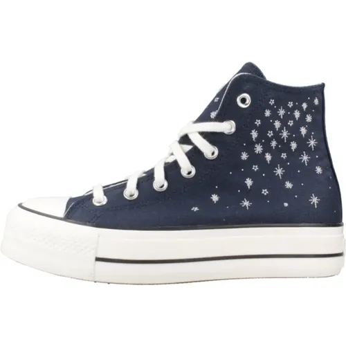 Hohe Top Sneakers Ins Leere,Dunkelblaue High-Top-Sneaker mit Plateausohle - Converse - Modalova