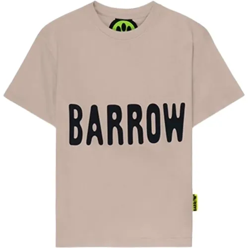 Maxi Logo T-shirt Kurzarm Baumwolle - BARROW - Modalova