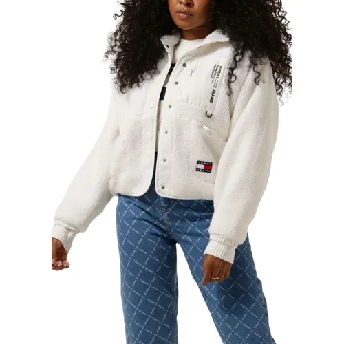 Reversible Sherpa Jacke , Damen, Größe: XL - Tommy Jeans - Modalova