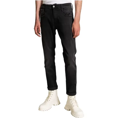 Hyperflex Slim-Fit Jeans , Herren, Größe: W34 L30 - Replay - Modalova