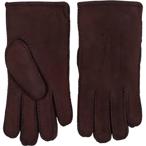 Dark Leather Gloves for Men , male, Sizes: XL, L, S, M - Howard London - Modalova