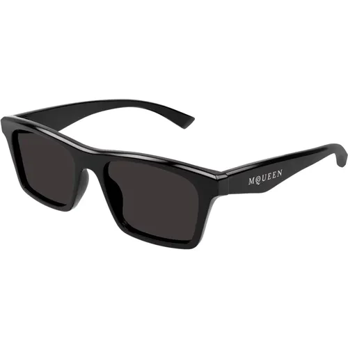 Stilvolle Sonnenbrille Am0472S Schwarz , Herren, Größe: 53 MM - alexander mcqueen - Modalova