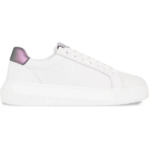 Weiße Leder Einlegesohle Sneakers , Damen, Größe: 40 EU - Calvin Klein - Modalova