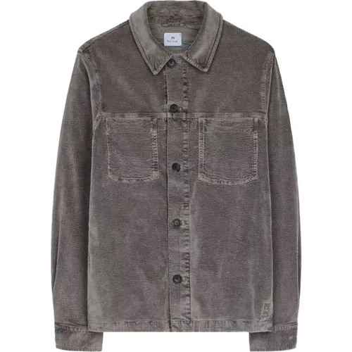 Cord-Overshirt mit Brusttaschen , Herren, Größe: XL - PS By Paul Smith - Modalova