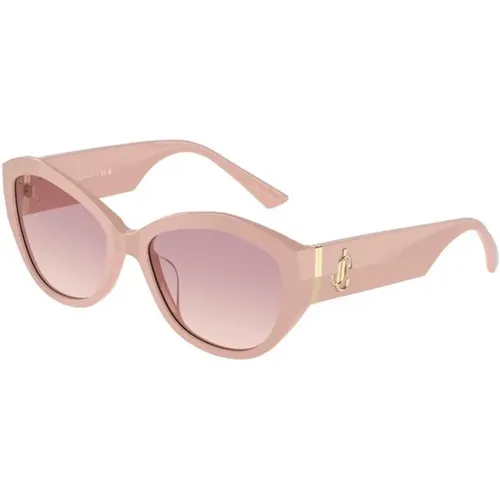 Rosa Brown & Violet Gradient Sunglasses , female, Sizes: 55 MM - Jimmy Choo - Modalova