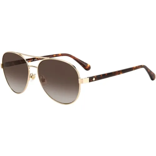 Goldene Metallsonnenbrille für Frauen - Kate Spade - Modalova