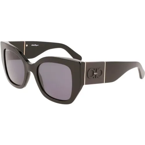 Grey Blue Sunglasses Sf1045S , female, Sizes: 51 MM - Salvatore Ferragamo - Modalova