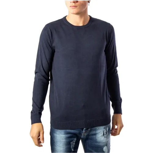 Herren Blaue Strickwaren , Herren, Größe: L - jack & jones - Modalova