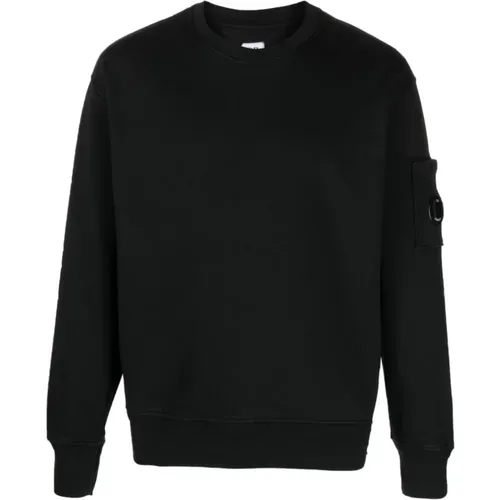 Fleece Lens Sweatshirt with Unique Finish , male, Sizes: M, L - C.P. Company - Modalova