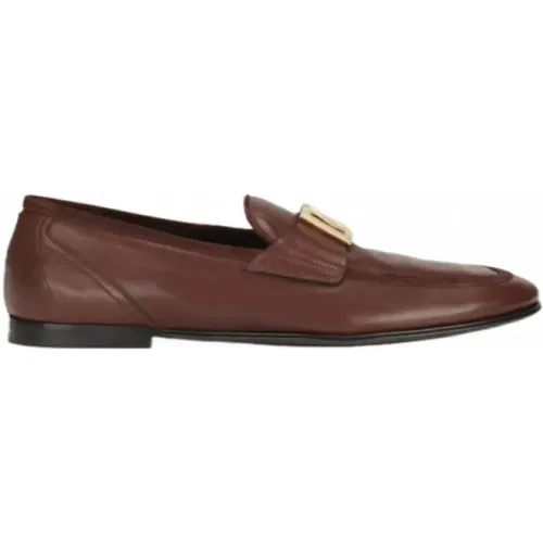 Elegant Calfskin Ariosto Slippers , male, Sizes: 6 UK - Dolce & Gabbana - Modalova