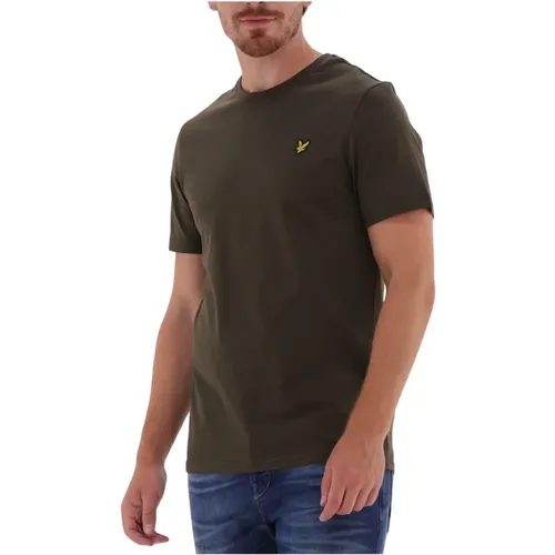 Herren Polo & T-Shirts Einfaches T-Shirt , Herren, Größe: L - Lyle & Scott - Modalova