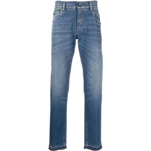 Blaue Slim-Fit Jeans für Männer - Dolce & Gabbana - Modalova