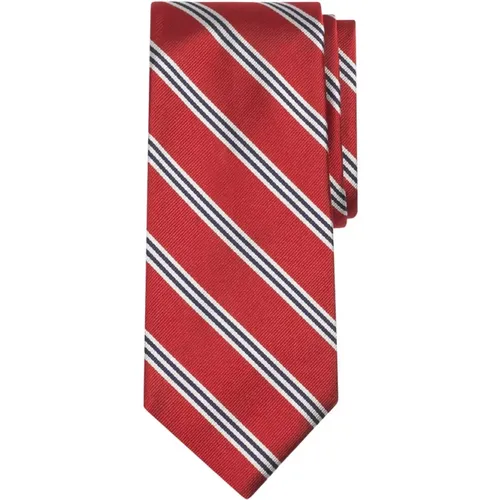 Rote Seiden Regiment Krawatte , Herren, Größe: ONE Size - Brooks Brothers - Modalova